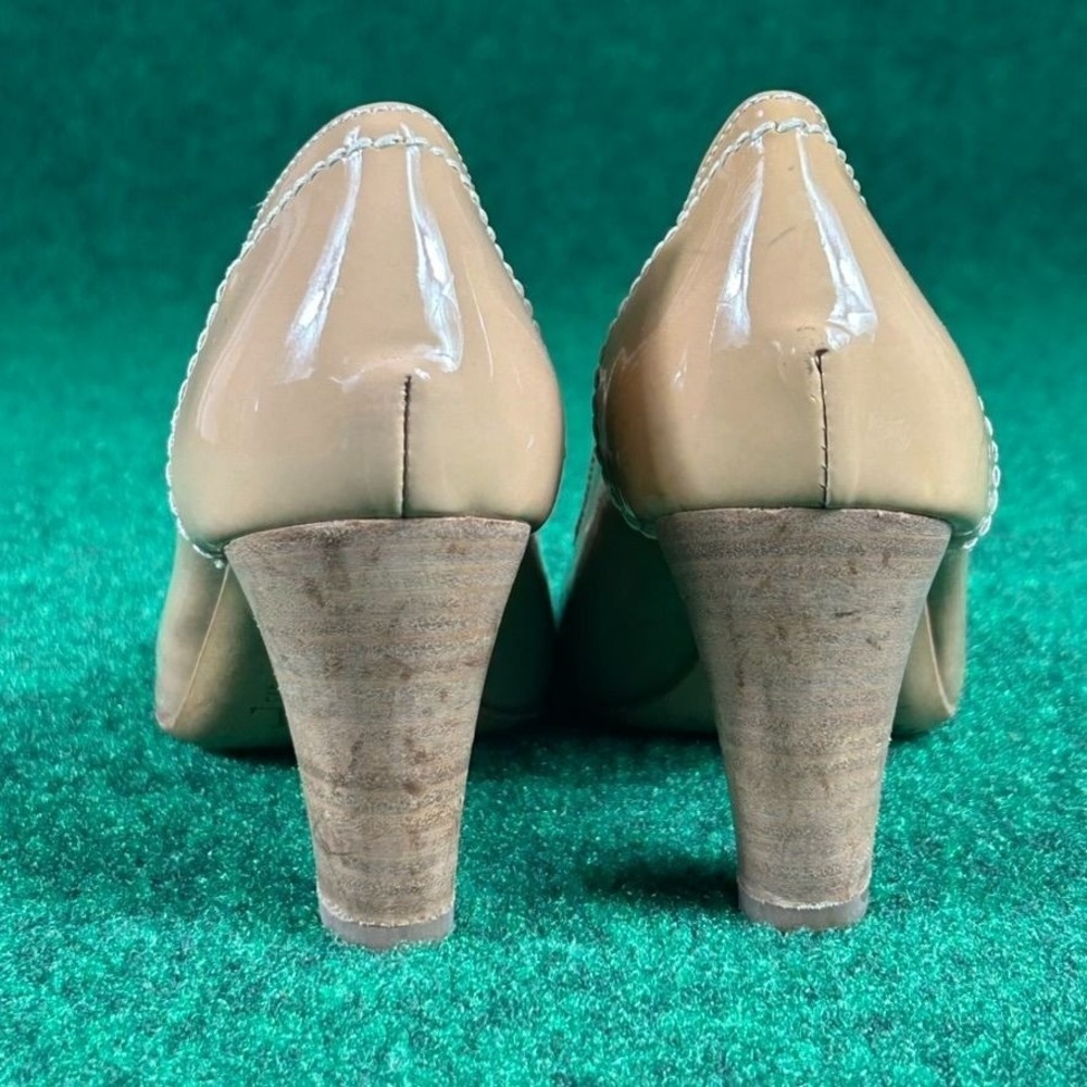 AGL Attilio Giusti‎ Leombruni Beige Leather Pump Heels Italy Made Women 8 (38) - Picture 6 of 12